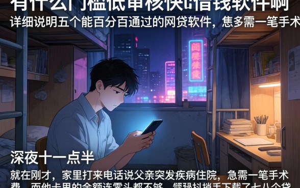 有什么门槛低审核快的借钱软件啊,详尽说明五个能百分百通过的网贷软件