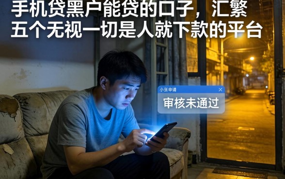 手机贷黑户能贷的口子,汇整五个无视一切是人就下款的平台