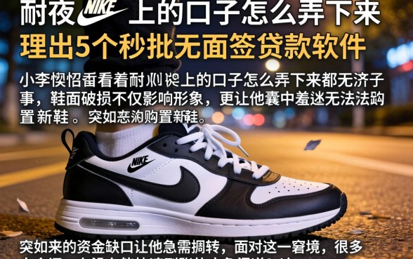 耐克鞋上的口子怎么弄下来，理出5个秒批无面签贷款软件
