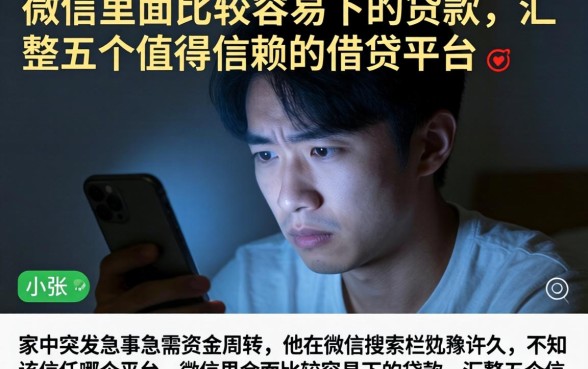 微信里面比较容易下的贷款，汇整五个值得信赖的借贷平台