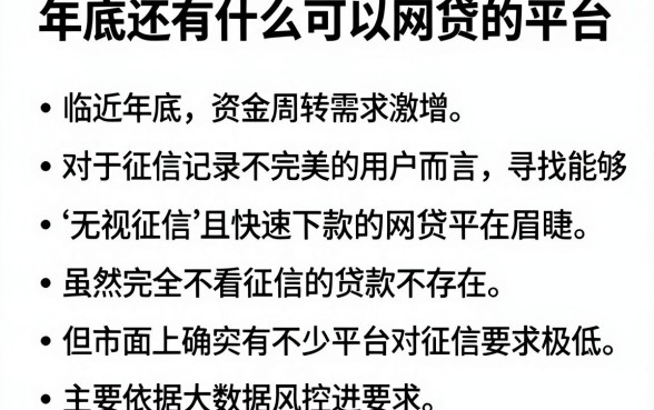 年底还有什么可以网贷的平台,详尽说明五个无视征信好下款的借款app