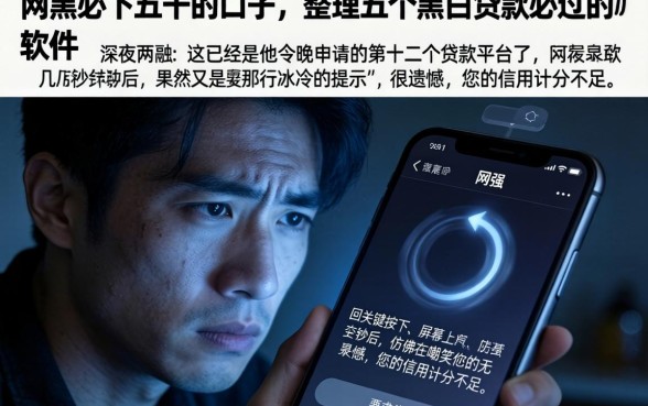 网黑必下五千的口子，整理五个黑白贷款必过的软件
