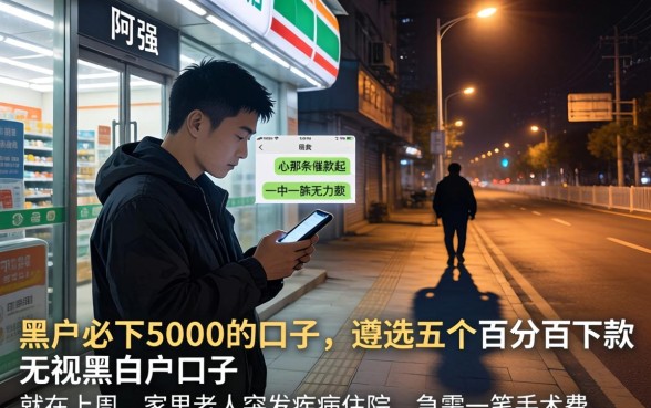 黑户必下5000的口子，遴选五个百分百下款无视黑白户口子