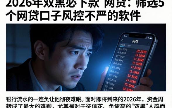 2026年双黑必下款的网贷，筛选5个网贷口子风控不严的软件