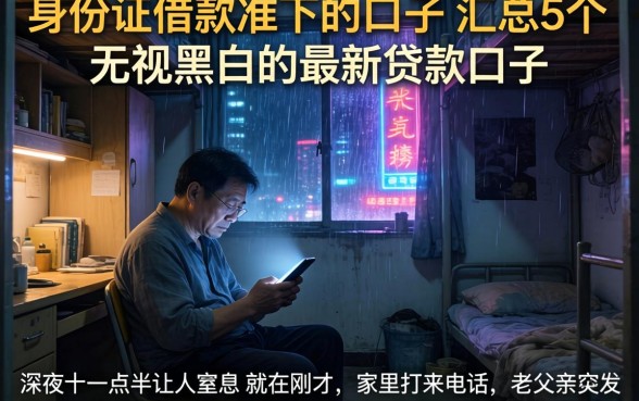 身份证借款准下的口子，汇总5个无视黑白的最新贷款口子