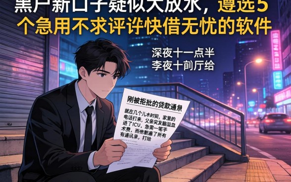 黑户新口子疑似大放水,遴选5个急用不求评分快借无忧的软件