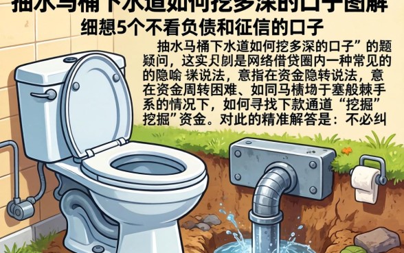 抽水马桶下水道如何挖多深的口子图解，细致阐述5个不看负债和征信的口子