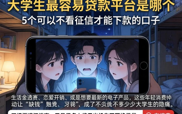 大学生最容易贷款平台是哪个,概括5个可以不看征信就能下款的口子