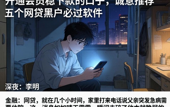 开通会员稳下款的口子，诚意推荐五个网贷黑户必过软件