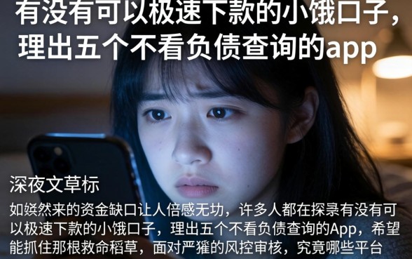 有没有可以极速下款的小饿口子，理出五个不看负债查询的app