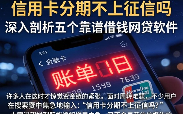 信用卡分期不上征信吗,深入剖析五个靠谱借钱网贷软件