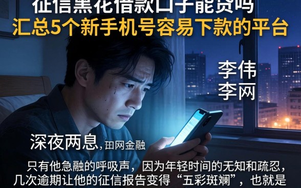 征信黑花的借款口子能贷吗，汇总5个新手机号容易下款的平台