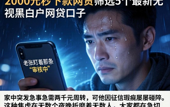 2000元秒下款的网贷，筛选5个最新无视黑白户网贷口子