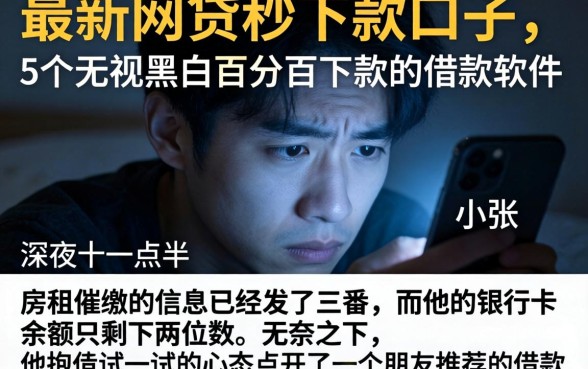 最新网贷秒下款的口子,概括5个无视黑白百分百下款的借款软件