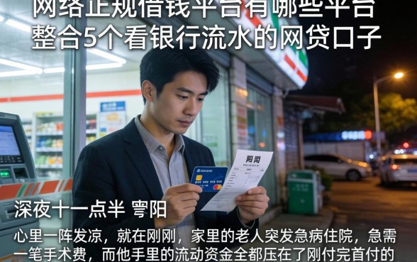 网络正规借钱平台有哪些平台，整合5个看银行流水的网贷口子