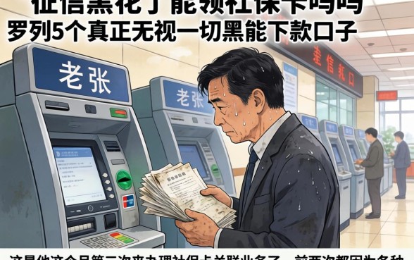 征信黑花了能领社保卡吗吗，罗列5个真正无视一切黑能下款口子