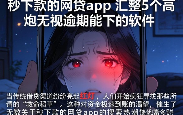 秒下款的网贷app,汇整5个高炮无视逾期能下的软件