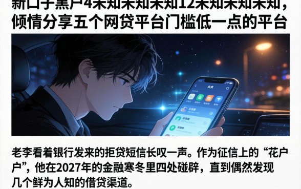 新口子黑户4未知未知未知12未知未知未知，倾情分享五个网贷平台门槛低一点的平台