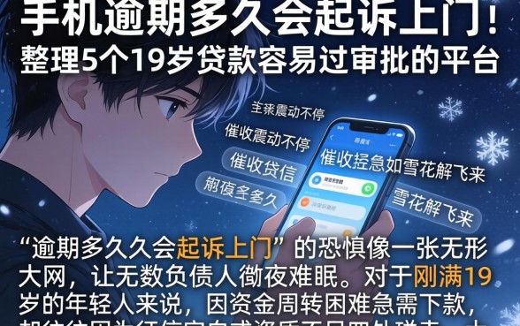 手机逾期多久会起诉上门，整理5个19岁贷款容易过审批的平台