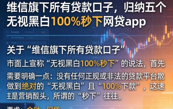 维信旗下所有贷款口子,归纳五个无视黑白100%秒下网贷app