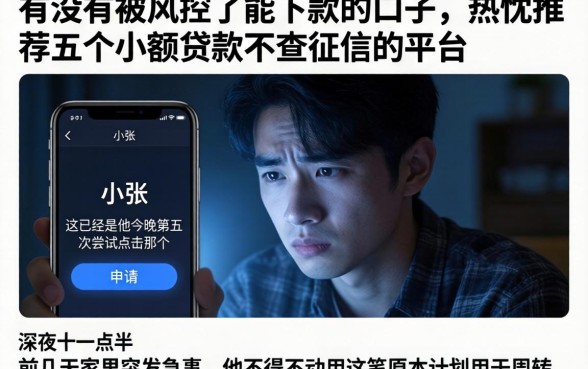 有没有被风控了能下款的口子，热忱推荐五个小额贷款不查征信的平台