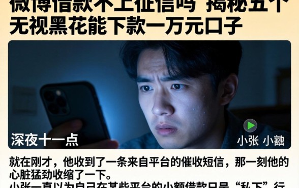 微博借款不上征信吗，揭秘五个无视黑花能下款一万元口子