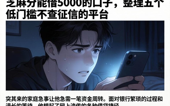 芝麻分能借5000的口子，整理五个低门槛不查征信的平台