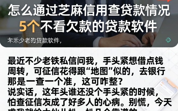 怎么通过芝麻信用查贷款情况,详细阐述5个不看欠款的贷款软件