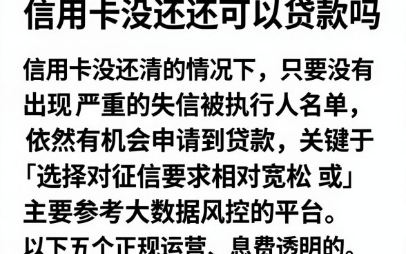 信用卡没还还可以贷款吗，规整5个黑白贷款不是高炮的app