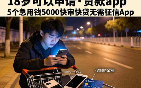 18岁可以申请的贷款app，细致阐述5个急用钱5000快审快贷无需征信app