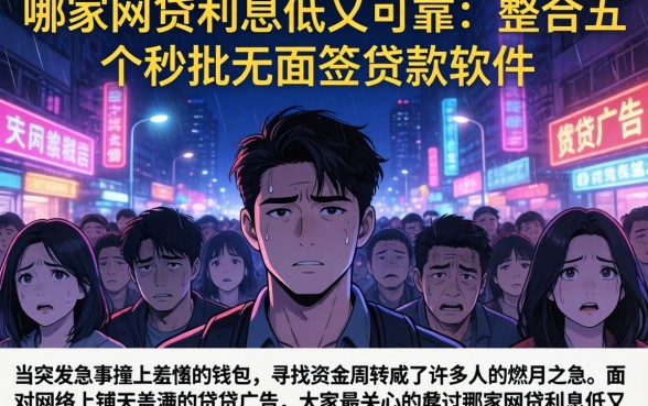 哪家网贷利息低又可靠，整合五个秒批无面签贷款软件