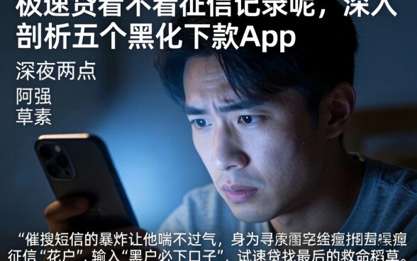 极速贷看不看征信记录呢，深入剖析五个黑户下款app