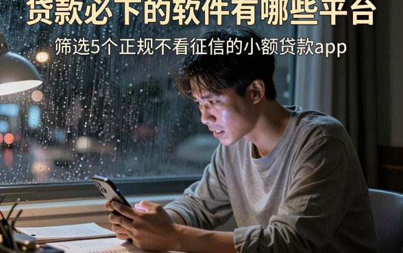 贷款必下的软件有哪些平台,筛选5个正规不看征信的小额贷款app