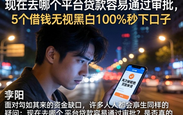 现在去哪个平台贷款容易通过审批，归纳5个借钱无视黑白100%秒下口子