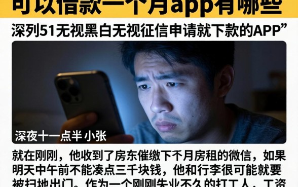 可以借款一个月的app有哪些，陈列5个无视黑白无视征信申请就下款的app