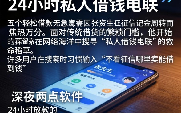 24小时私人借钱电联，详细阐述五个轻松借款无征信记录的软件