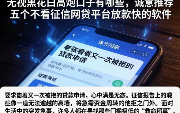 无视黑花白高炮口子有哪些,诚意推荐五个不看征信网贷平台放款快的软件