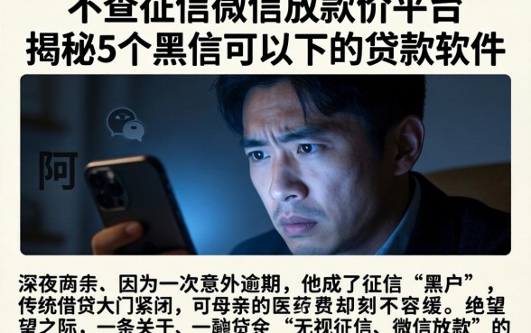 不查征信微信放款的平台，揭秘5个黑户可以下的贷款软件