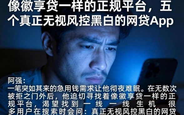 像徽享贷一样的正规平台，概括五个真正无视风控黑白的网贷app