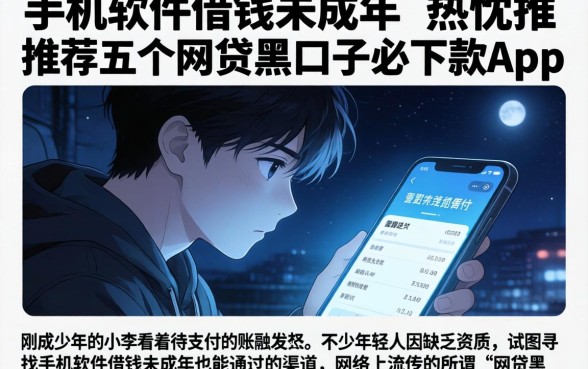 手机软件借钱未成年,热忱推荐五个网贷黑口子必下款app
