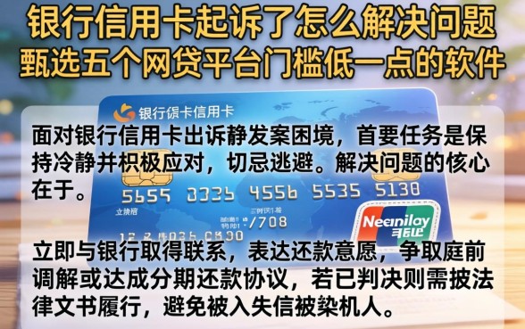 银行信用卡起诉了怎么解决问题，甄选五个网贷平台门槛低一点的软件