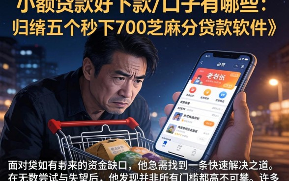 小额贷款好下款的口子有哪些，归纳五个秒下700芝麻分贷款软件