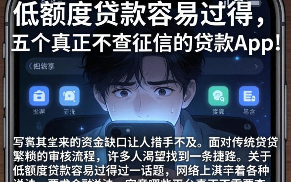 低额度贷款容易过得，详细阐述五个真正不查征信的贷款app