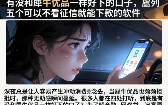 有没和犀牛优品一样好下的口子，胪列五个可以不看征信就能下款的软件