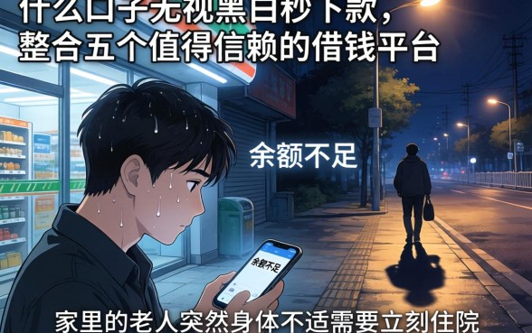 什么口子无视黑白秒下款，整合五个值得信赖的借钱平台