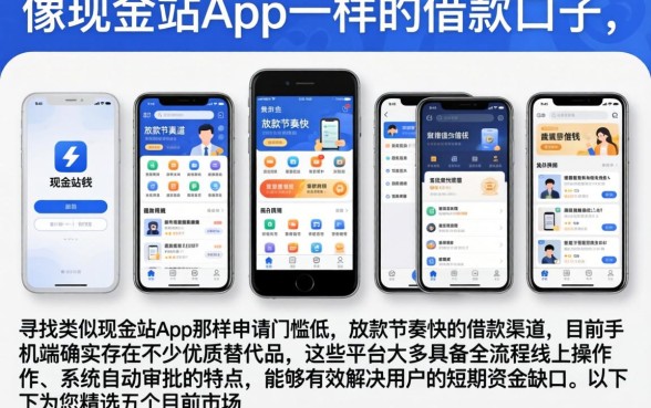 像现金站app一样的借款口子，陈列五个手机上可以借钱的app