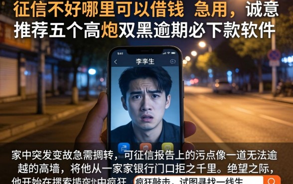 征信不好哪里可以借钱 急用,诚意推荐五个高炮双黑逾期必下款软件