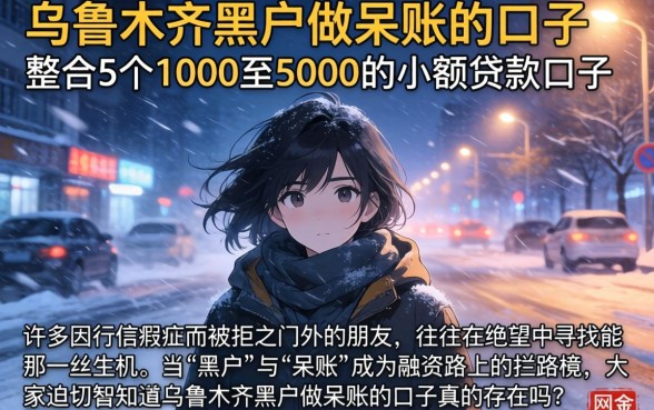 乌鲁木齐黑户做呆账的口子，整合5个1000至5000的小额贷款口子