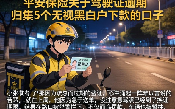 平安保险关于驾驶证逾期,归集5个无视黑白户下款的口子