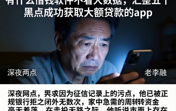 有什么借钱软件不看大数据，汇整五个黑户成功获取大额贷款的app